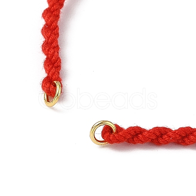 Braided Cotton Cord Bracelet Making MAK-L043-02G-10-1