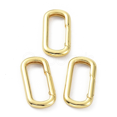Brass Keychain Clasps X-KK-B046-01G-1