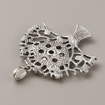 Alloy Rhinestone Hang Snap Base Big Pendants FIND-WH0111-243-1