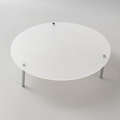 Acrylic Round Dessert Display Easels ODIS-WH0030-262B-1