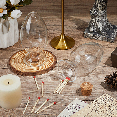 Glass Bell Jars with Cork AJEW-WH0609-726-1
