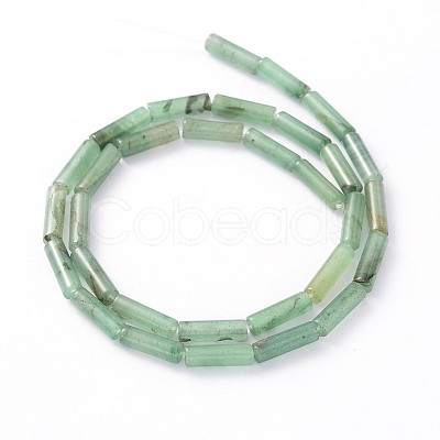 Column Natural Green Aventurine Beads Strands G-N0153-58-1