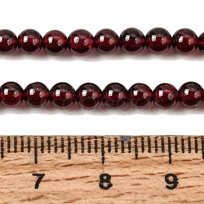 Garnet Round Beads Strands G-O081-03-4mm-1