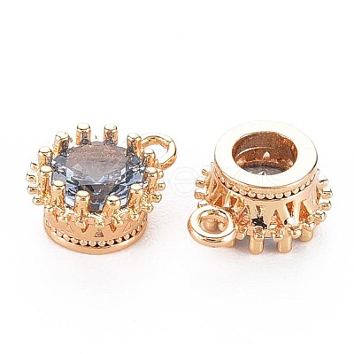Brass Micro Pave Cubic Zirconia Charms KK-S356-772A-1
