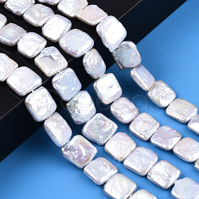 Baroque Natural Nucleated Pearl Keshi Pearl Beads Strands PEAR-S020-K09-2-1