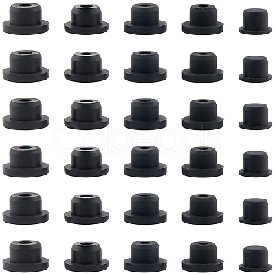 30Pcs 5 Styles Silicone Hole Plugs AJEW-GF0011-63E-1
