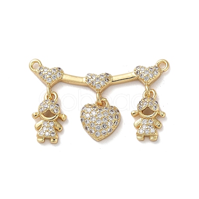 Brass Pave Cubic Zirconia Pendants KK-M287-05G-B-1