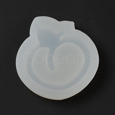 DIY Peach Shape Quicksand Silicone Molds DIY-E048-01-1