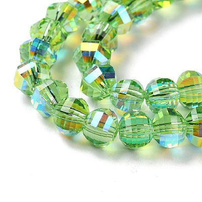 Transparent Electroplate Glass Beads Strands X-GLAA-Q099-C01-10-1-1