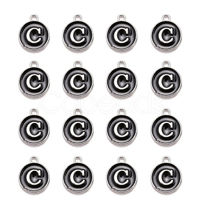 Platinum Plated Alloy Charms ENAM-S118-02C-P-1