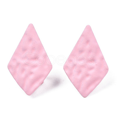 Spray Painted Iron Stud Earring Findings IFIN-N008-013C-1