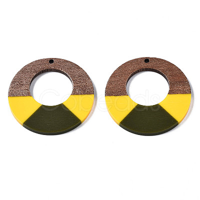 Resin & Walnut Wood Pendants RESI-S389-068A-A07-1