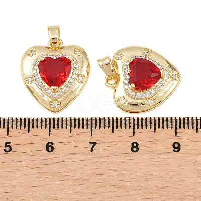 Brass Micro Pave Cubic Zirconia Pendants KK-H257-05G-03-1
