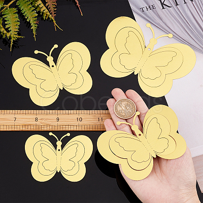 3Set 3D Butterfly PVC Mirrors Wall Stickers DIY-CN0001-85C-1