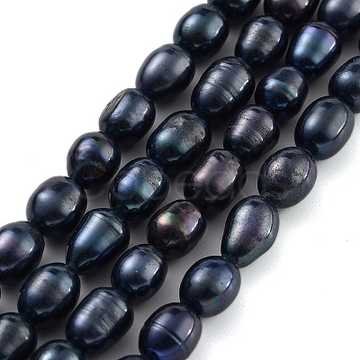 Dyed Natural Cultured Freshwater Pearl Beads Strands PEAR-P062-08C-1