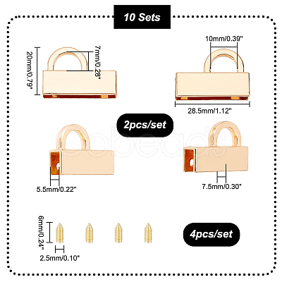 WADORN 10 Sets Iron Bag Suspension Clasps DIY-WR0002-33-1