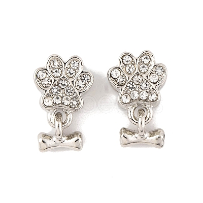 Rack Plating Alloy Rhinestone European Dangle Charms FIND-C055-19P-01-1