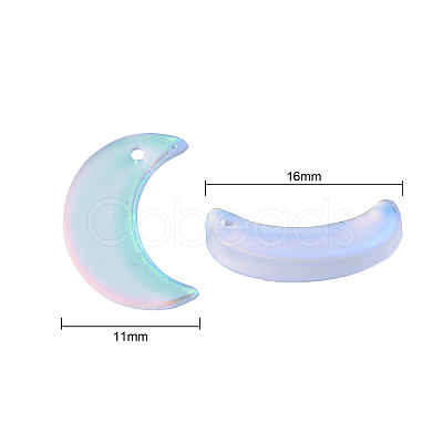 100Pcs Transparent Glass Pendants GLAA-CJ0001-23-1