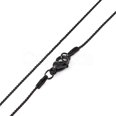 304 Stainless Steel Serpentine Chain Necklace for Men Women NJEW-G076-01B-EB-1