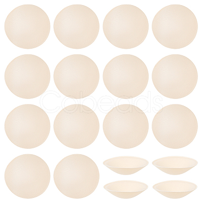 9 Pairs Polyester Round Bra Pads Inserts FIND-BC0019-24A-1