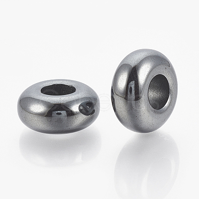 Synthetic Non-magnetic Hematite European Beads X-G-T094-11J-1