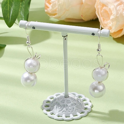 Easter Rabbit Acrylic Dangle Earrings for Women EJEW-JE06217-1