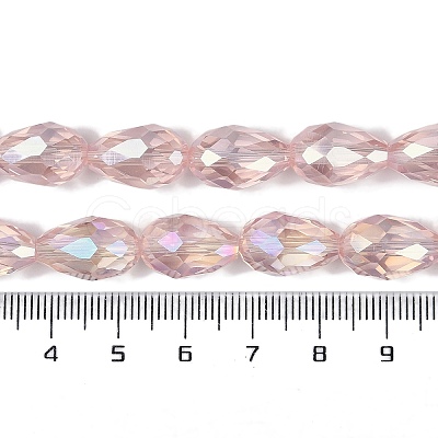Transparent Electroplate Glass Beads Strands LS-EGLA-N013-T8mm-B18-1
