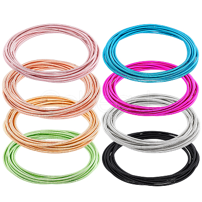 80Pcs 8 Colors Spring Bracelets TWIR-PH0001-12-1