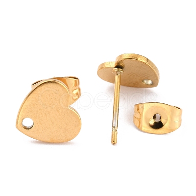 Ion Plating(IP) 304 Stainless Steel Stud Earring Findings EJEW-O104-13G-1