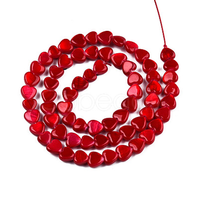 Spray Painted Natural Freshwater Shell Beads Strands SHEL-N026-69A-1
