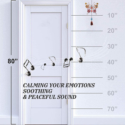 Butterfly Glass & Acrylic Wind Chimes HJEW-WH0042-89-1