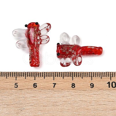 Transparent Lampwork Beads FOIL-I017-01D-1