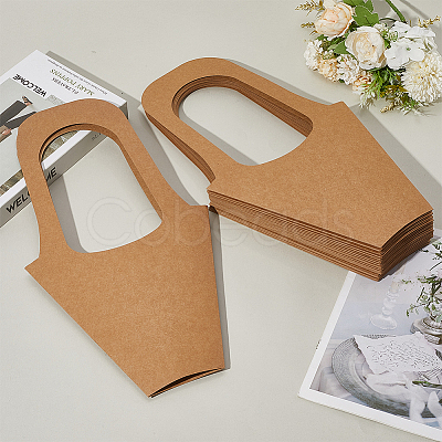 20Pcs Kraft Paper Hand-held Bouquet Bag CARB-GF0001-02-1