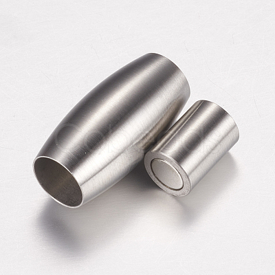Tarnish Resistant 304 Stainless Steel Magnetic Clasps with Glue-in Ends STAS-E006-33-1