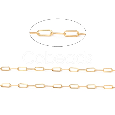 Ion Plating(IP) 304 Stainless Steel Paperclip Chains CHS-F017-02B-G-1