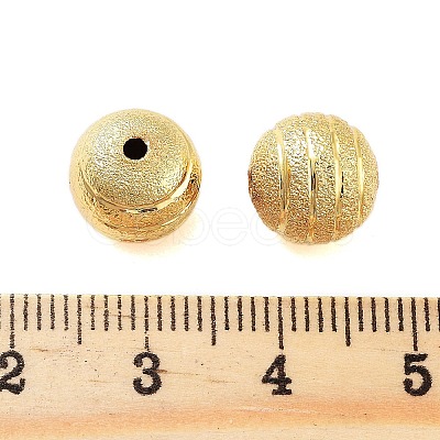 Texture Brass Beads KK-S379-02G-D-1