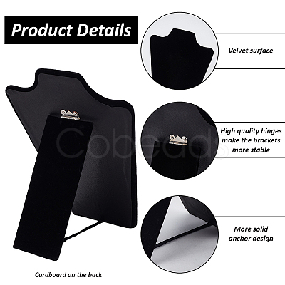 Velvet with Paper Bust Necklace Display Stands NDIS-WH0016-08-1