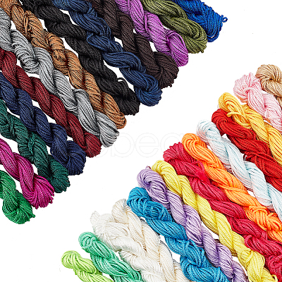 PandaHall Elite 27 Bundles 27 Styles Ployester & Nylon Braided Cord Sets WCOR-PH0001-02-1