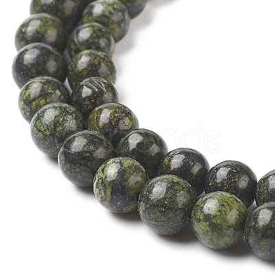 Natural Serpentine/Green Lace Stone Beads Strands X-G-S259-15-6mm-1-1