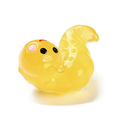 Luminous Resin Worm Ornament DJEW-R011-01B-06-1