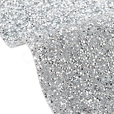 Glitter Resin Hotfix Rhinestone(Adhesive On The Back) DIY-WH0166-23B-1