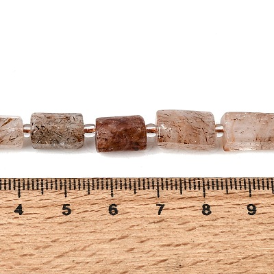 Natural Black Gold Rutilated Quartz Beads Strands GG-CBA4808-C01-01-1