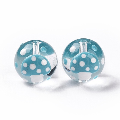 Glass with Enamel Beads LAMP-P058-01A-1