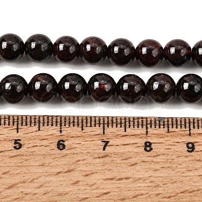 Natural Garnet Gemstone Beads Strands X-G-R263-7mm-1