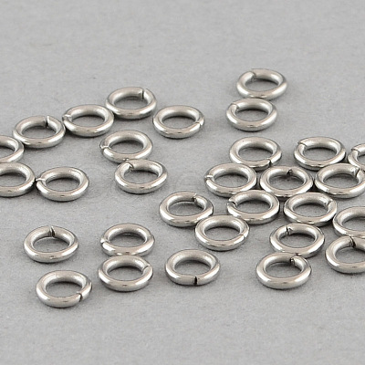 Tarnish Resistant 304 Stainless Steel Open Jump Rings A-STAS-Q186-02-X0.6mm-1