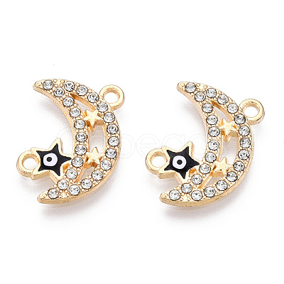 Moon Alloy Enamel Connector Charms LS-ENAM-T013-13KC-05-1