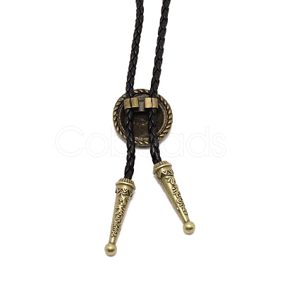 Flat Round with Star Laria Necklace for Men Women NJEW-WH0011-13AB-1