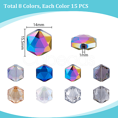 120Pcs 8 Colors Electroplate Glass Beads Strands EGLA-PH0001-69-1