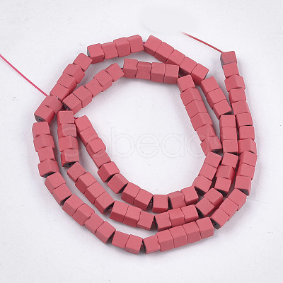 Spray Painted Non-magnetic Synthetic Hematite Beads Strands G-T116-22-12-1