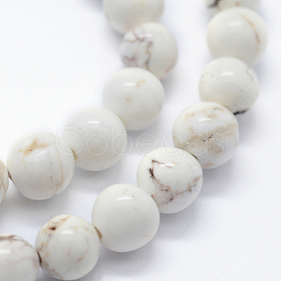 Natural Magnesite Beads Strands G-I199-27-8mm-1